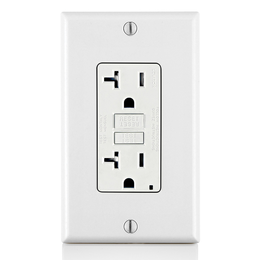 GFTR2-W GFCI Receptacle, 20 Amp, 125V, White