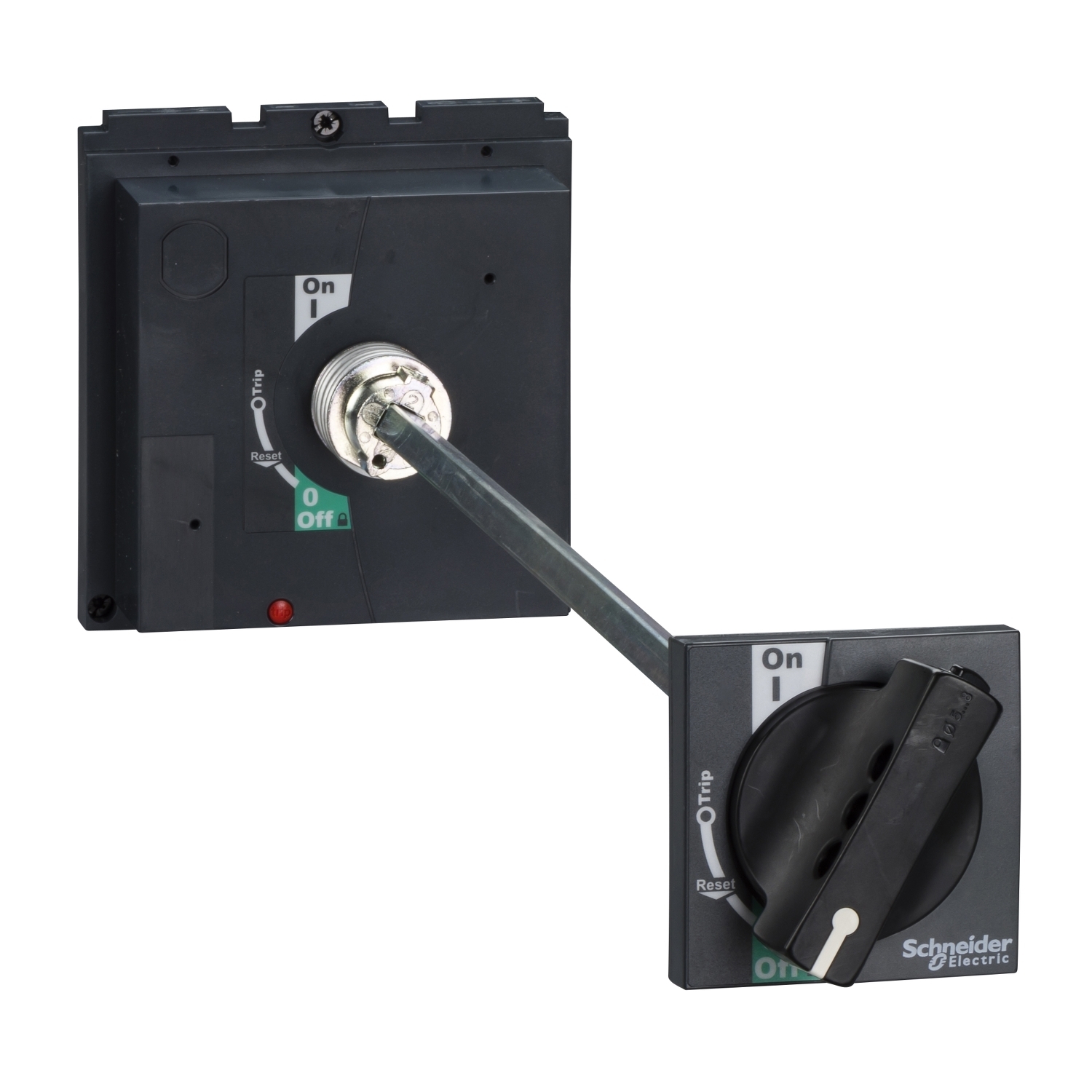 Extended rotary handle, EasyPact CVS400/630, black handle, shaft length 209mm to 600mm, IP55