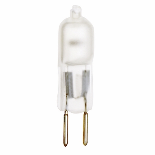 Halogen Bi Pin Lamp, Designation: 35T4/F, 12 V, 35 WTT, T4 Shape, GY6.35 Bi Pin GY6.35 Base, Frosted, C-6 Filament, 2000 HR, Lumens: 536 LM Initial, 1-9/16 IN Length, 1/2 IN Diameter