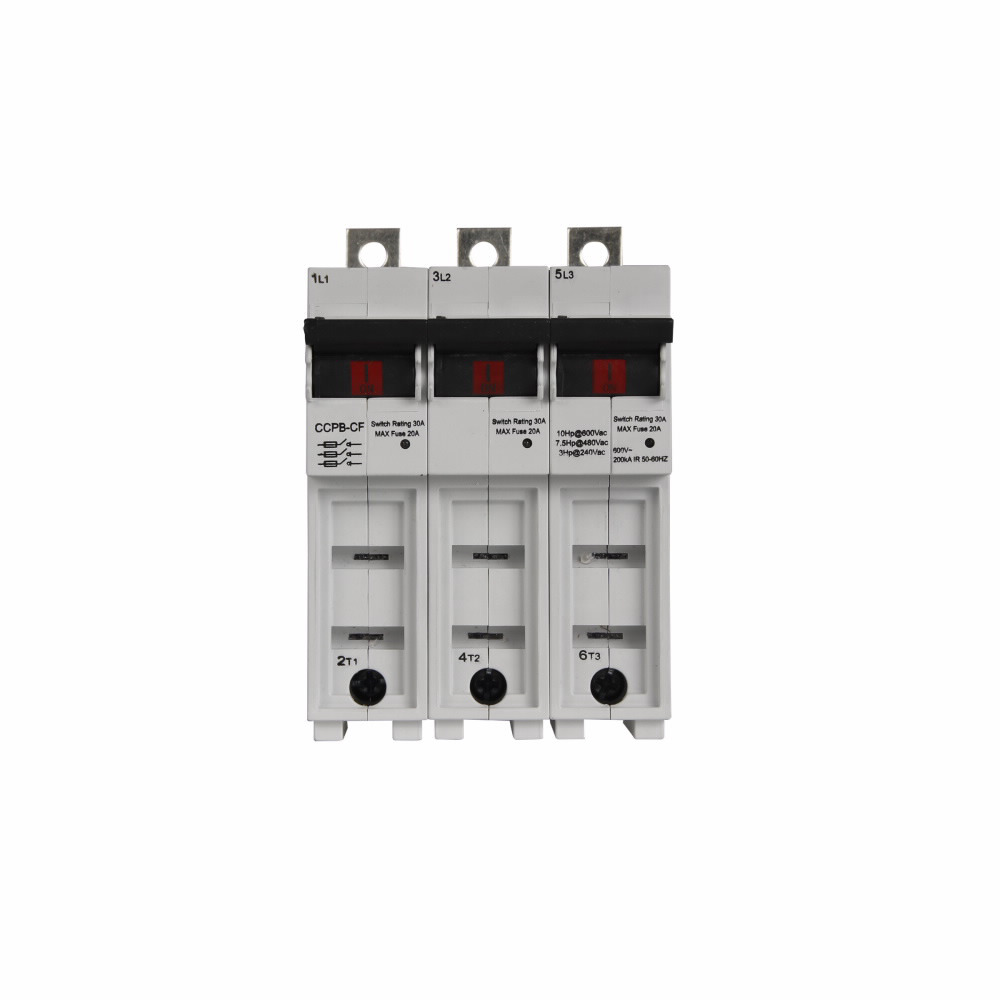 Eaton Bussmann series CCPB UL98 fusible disconnect, Finger Safe, Lock-On provision, 600V, 60A, UL98 fusible disconnect, Three-pole, Class CF, 200KA