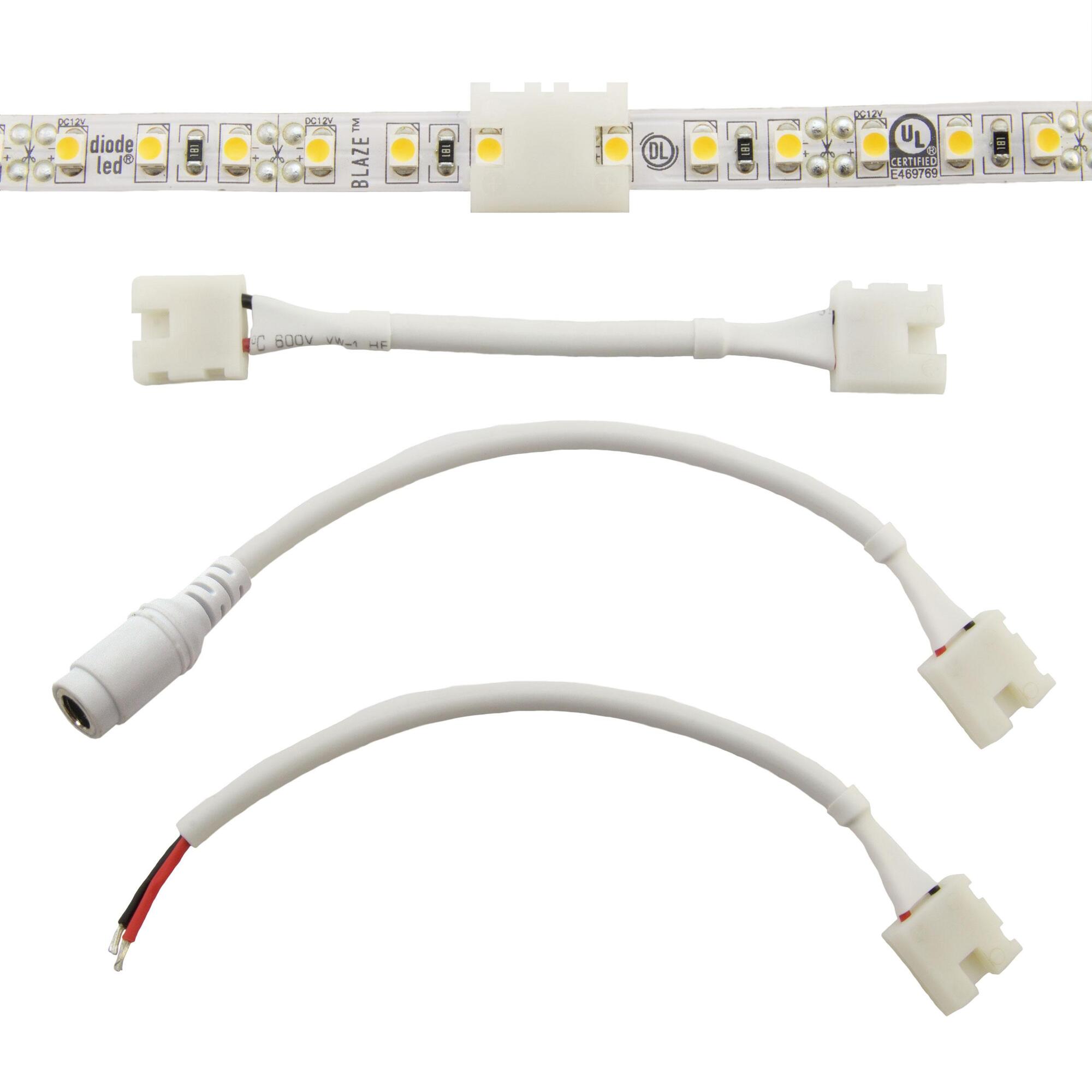 CLICKTIGHT Bending Extension: AV/BL/FV - White, 6 in., Diode Window, 2464 Wire