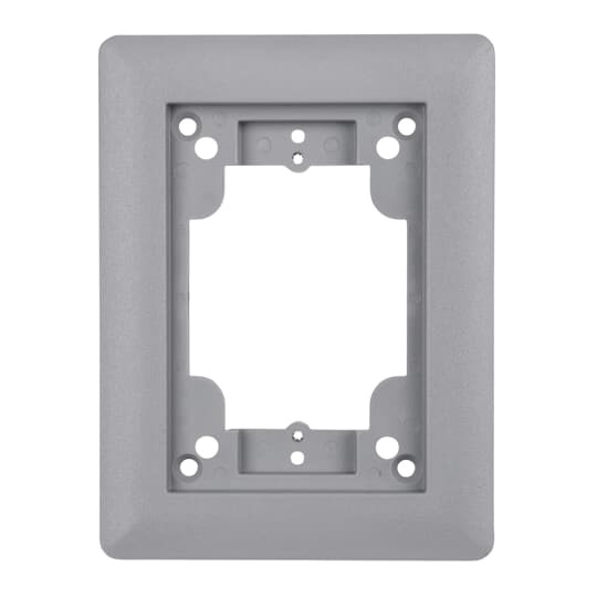 Single Gang Carpet Plate for Floor Boxes for Power and Communications, Length 4-5/8 Inches, Width 6-1/8 Inches, Gray, Polycarbonate