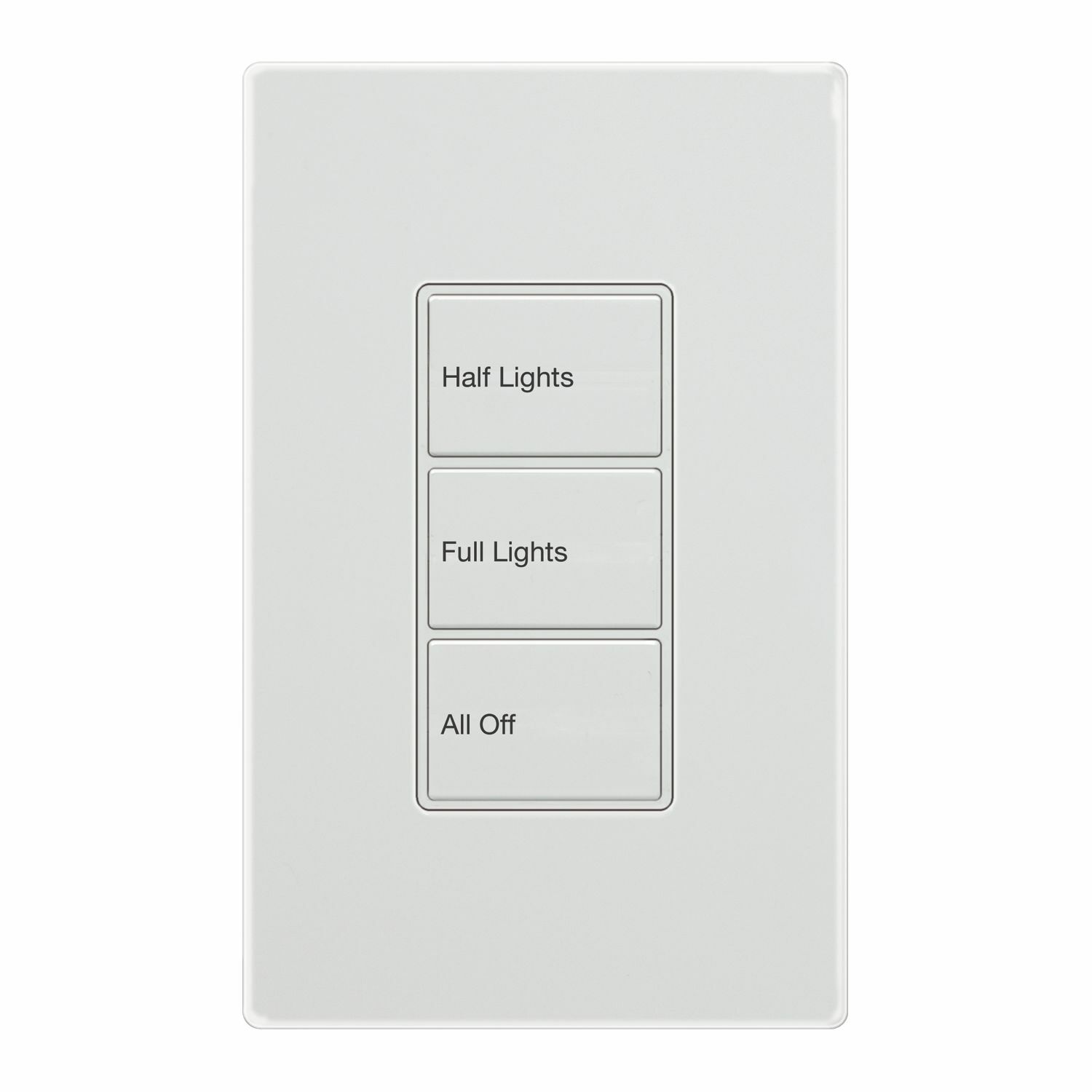 Zone Wallstation, 3 Large Button, Zone 3, Raise, Lower, White