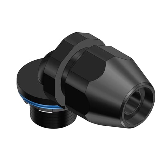 3/8 Inch 90 Degree Non-Metallic Liquidtight Bullet Connector