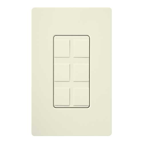 Claro 6-Port Frame, Satin, field customizable in biscuit