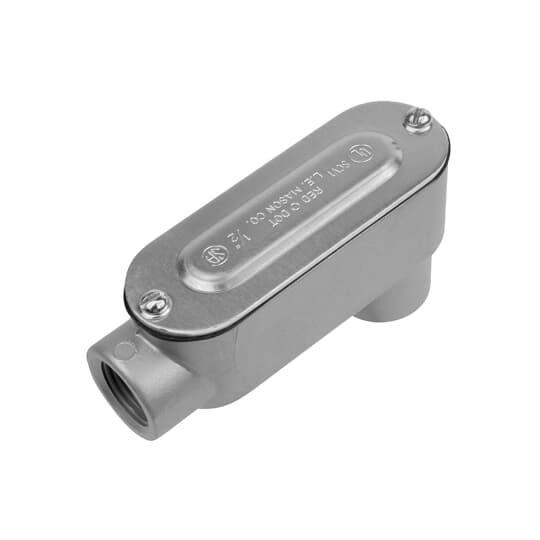 1 Inch Threaded D-Pak Die Cast Aluminum Conduit Body-Back Opening, Cover and Gasket, For Use with Rigid/IMC Conduit