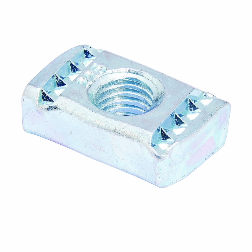 Eaton B-Line series springless channel nut, 0.85"Hx2"Lx1.31"W, Stainless steel type 316, 1/2"-13 bolt size, 250 lbs load, 1500 lbs load