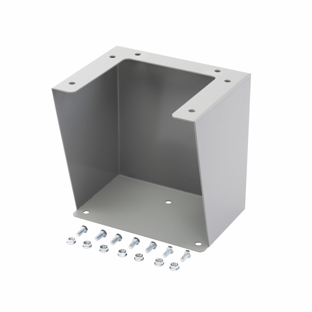 Eaton B-Line series bolt on accessories, ANSI 61 gray polyester powder coated finish, Stainless steel, Bolt-on accessories, 12" X 10.06" floor stand kit