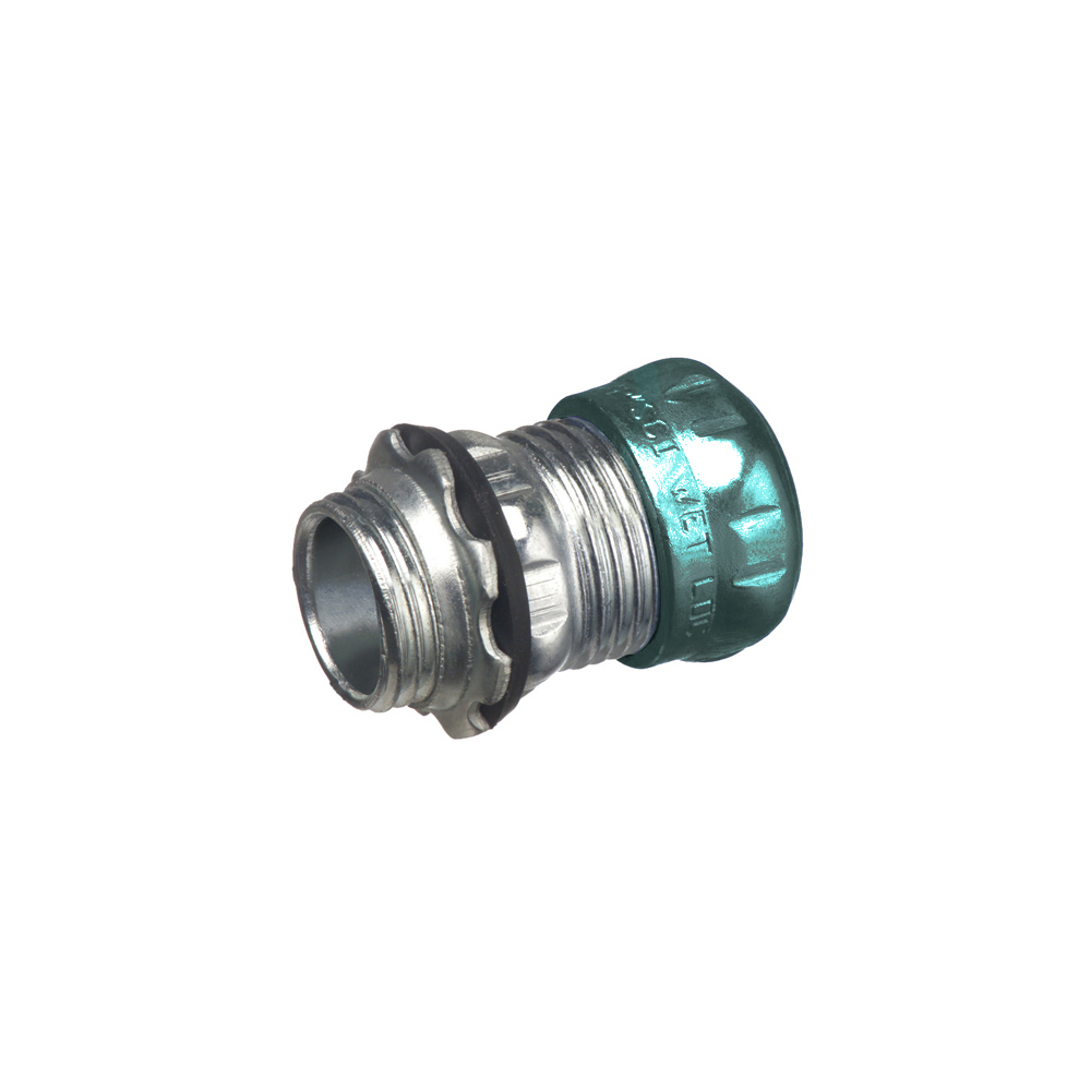 Steel EMT compression connector. concrete tight and rain tight. Trade Size 2".