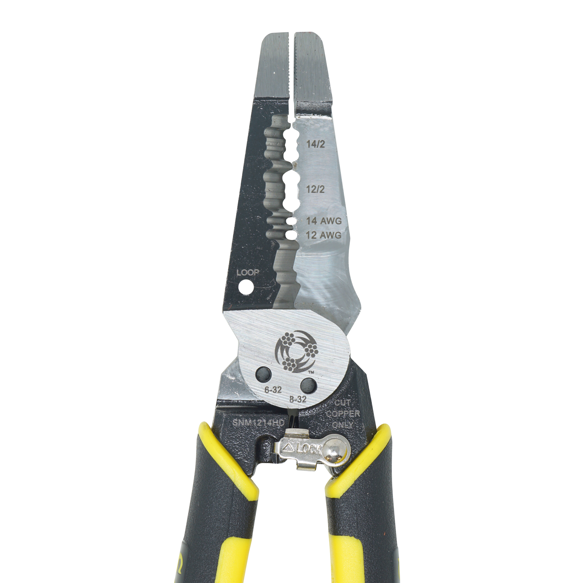 The Southwire 7 IN 1 Multi-Tool Plier is 7 IN 1 - Shears, Grips, Wire Stripper, Bolt spanner, Bolt shears, Crimper, and Reamer. These pliers strips 10-14 AWG SOL and 12-16 AWG STR. Also includes spring loaded handles.