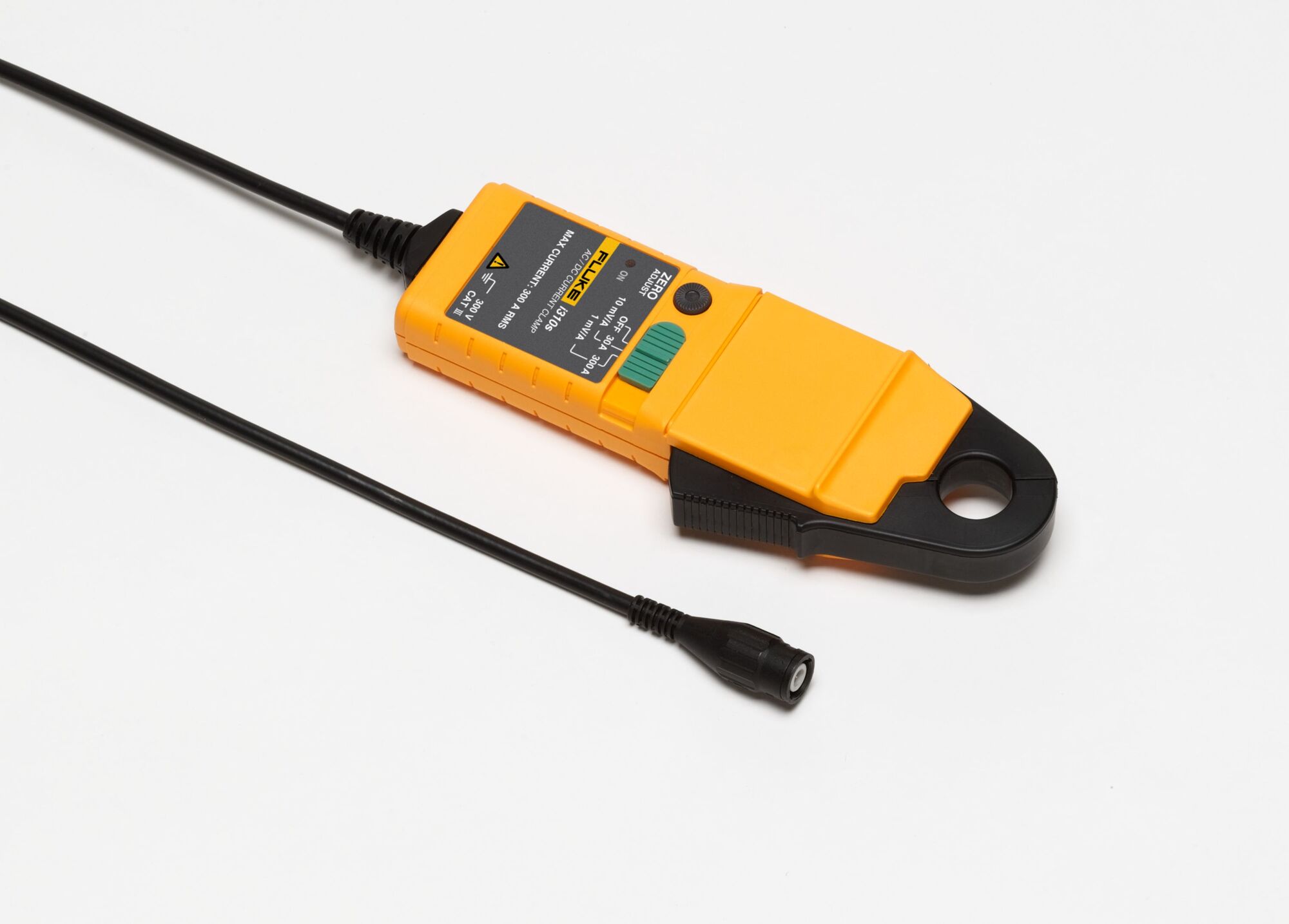 Current probe is based on Hall Effect technology for use in measurement of both DC and AC current. May be used in conjunction with oscilloscopes and other suitable recording instruments for accurate non-intrusive current measurement.