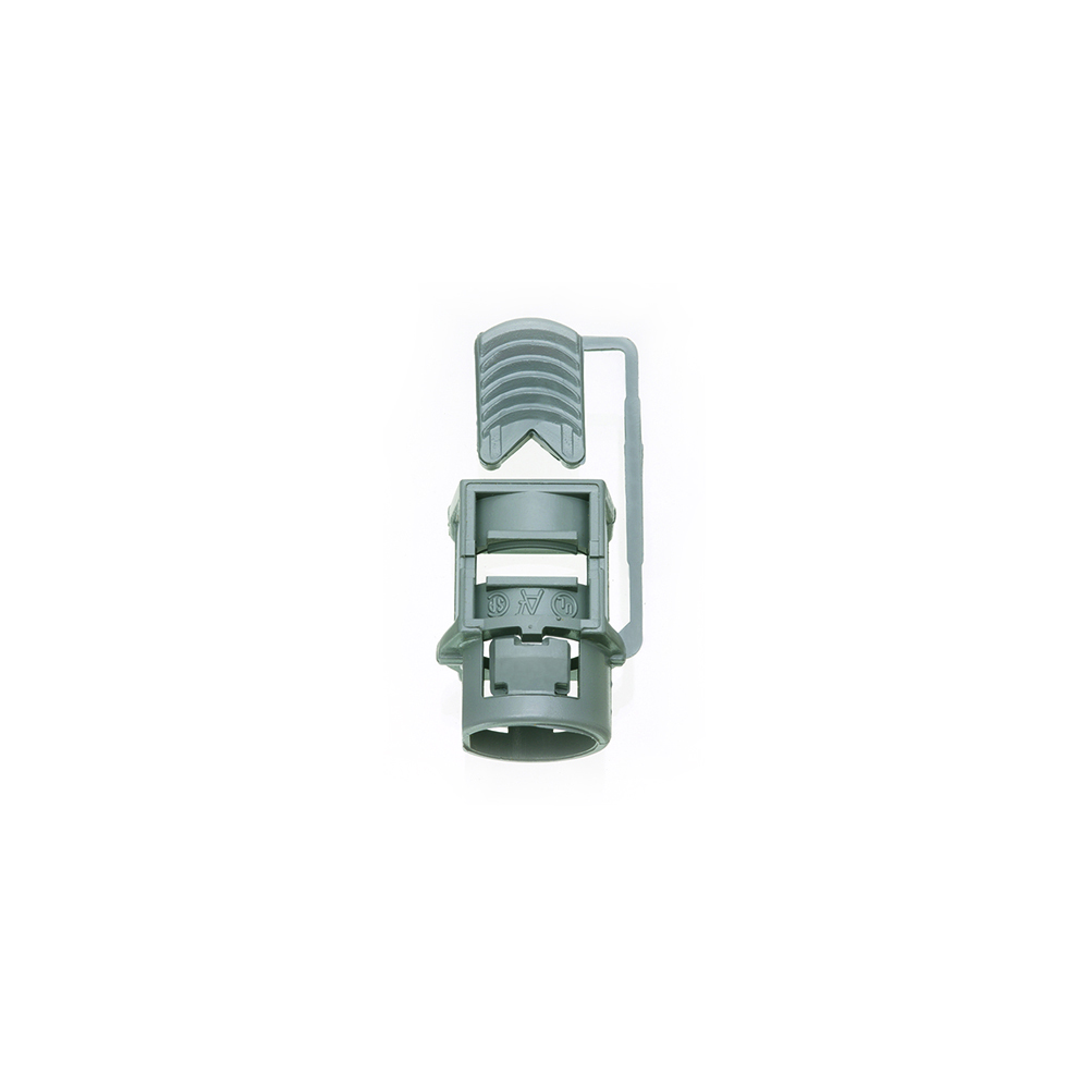 Non-metallic Push-In connector utilizes a wedge push in design for a secure grip with a knockout size of 1 inch.