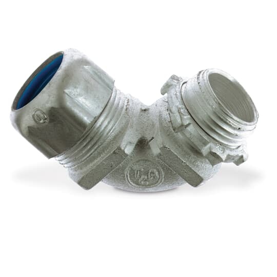1-1/2 Inch 90 Degree Aluminum Liquidtight Connector, Non-insulated