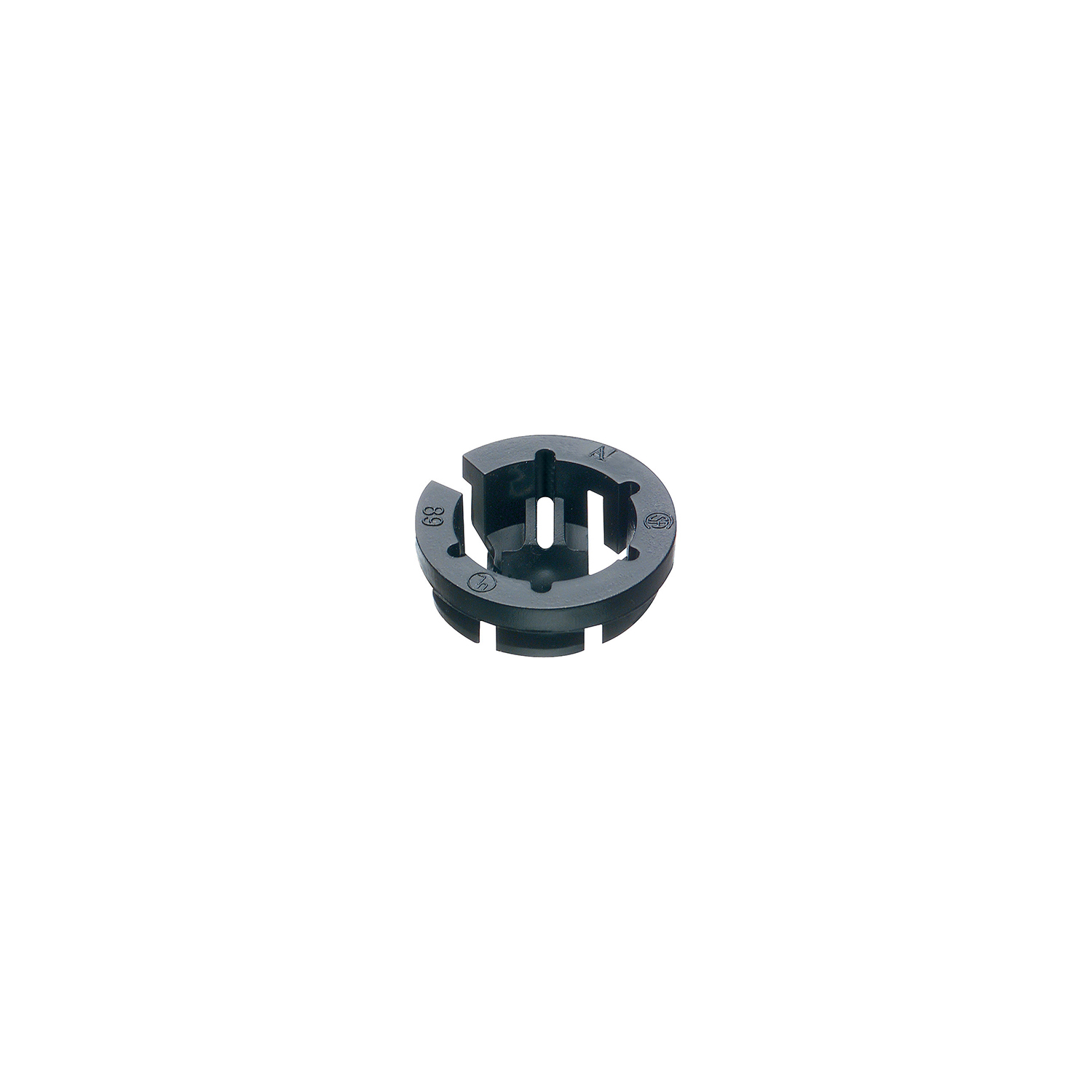Plastic, 1/2" knockout size Push-in connector snaps into knockout using light finger pressure, holds wires securely and is simple to remove with the twist of a screw driver.
