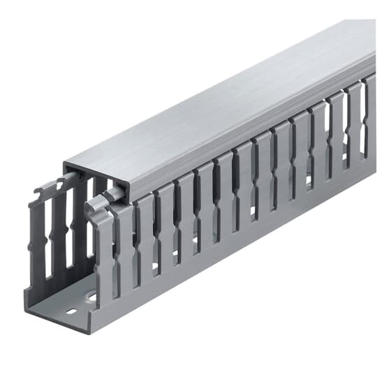 Wiring Duct Narrow Slot, 3 Inches x 3 Inches, Gray PVC