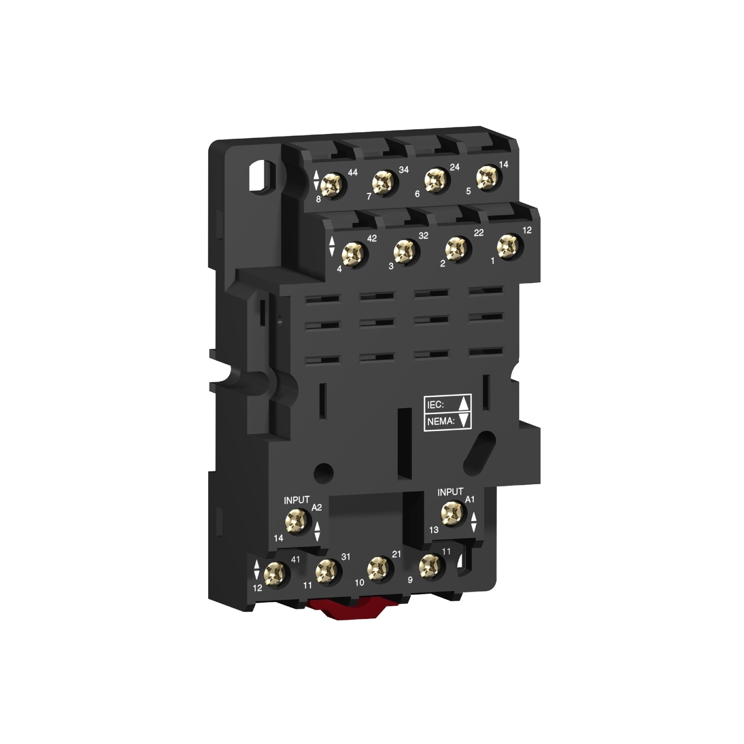 socket, Harmony Electromechanical Relays, for RPM4 power relays, 16A screw clamp terminals, mixed contact