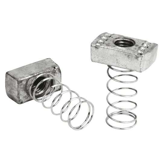 Nut, Spring, Size 1/4 Inch, Stainless Steel, For use with A and C Series Channel and Inserts
