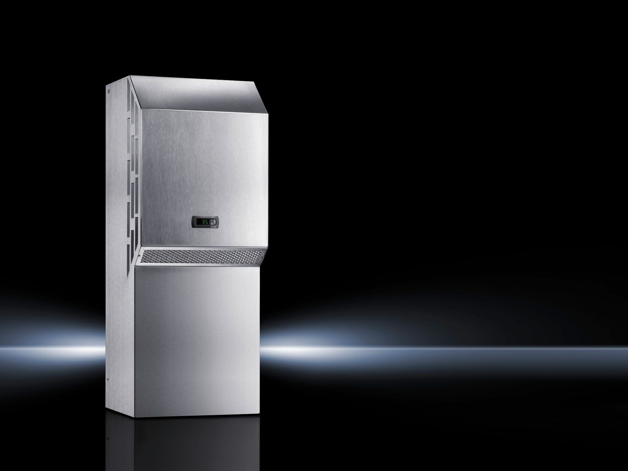 SK cooling unit Blue e, wall-mounted, NEMA 4X, 2.55 kW, 230 V, 1PH, 50/60 Hz, Stainless steel, WHD: 405 x 1650 x 388 mm