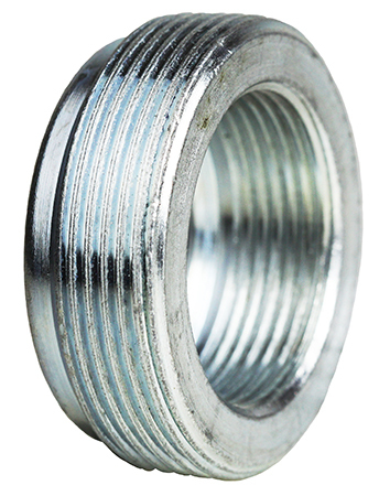 Reducing Bushing, 1-1/4 x 3/4 in. Size, Steel material, Thread mounting, Zinc Plated Finish