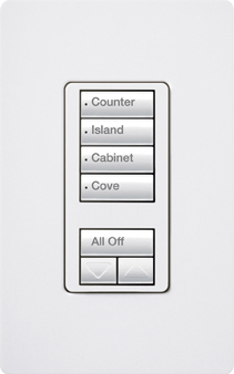 Lutron RadioRA 2 seeTouch LED+ Hybrid Keypad, 4 Scene with Raise/Lower - White
