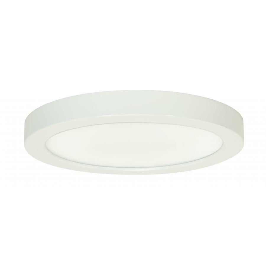 18.5 Watt - 9" Flush Mount LED Fixture - 4000K - Round Shape - White Finish - 120 Volts