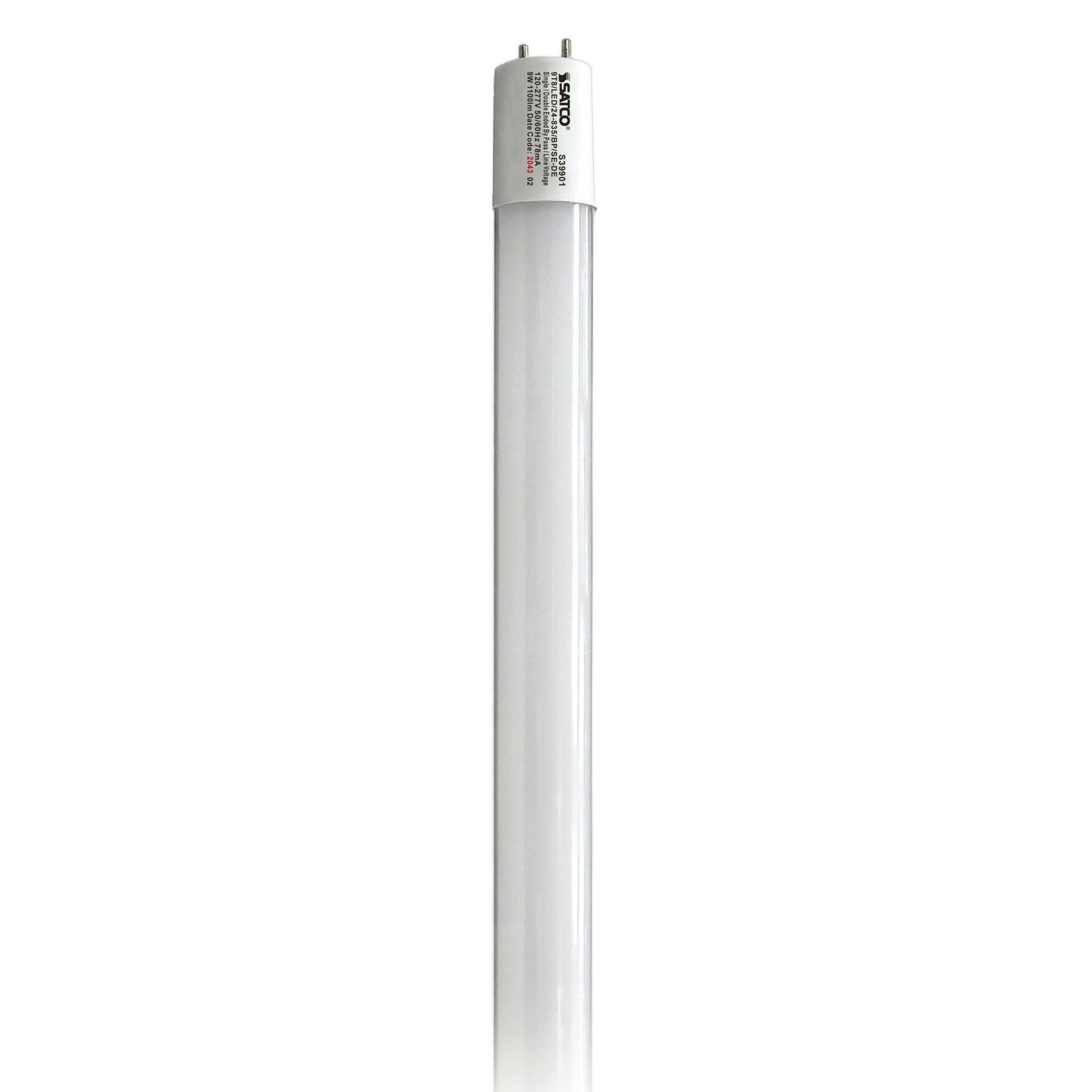 9W T8 LED - 2 ft. - 3500K - G13 Base - 50000 Hours - 1100L - Type B - BBP - 1 or 2 Ended Wiring