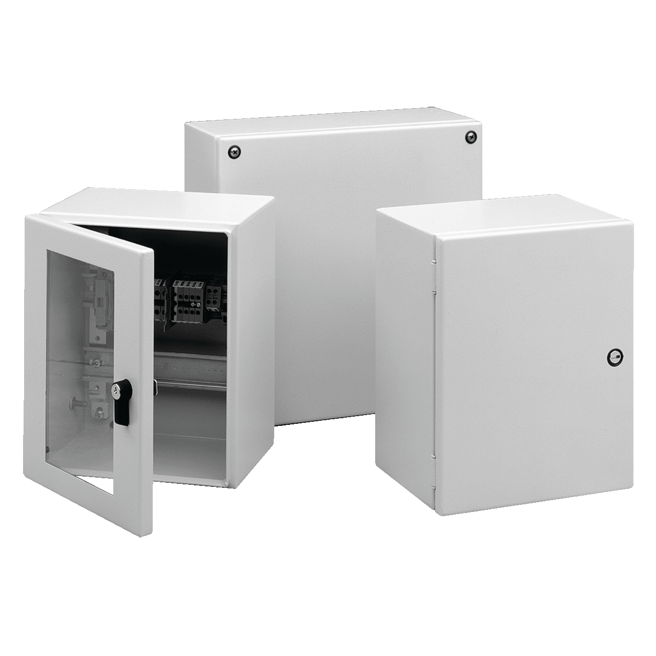InLine Enclosure Hinge Cover Type 4, 350x300x200mm, Light Gray, Mild Steel