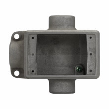 Eaton Crouse-Hinds series Condulet FD device box, Deep, Feraloy iron alloy, Single-gang, T shape, 3/4"