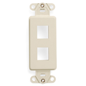 QuickPort Decora Insert, 2-Port, Light Almond