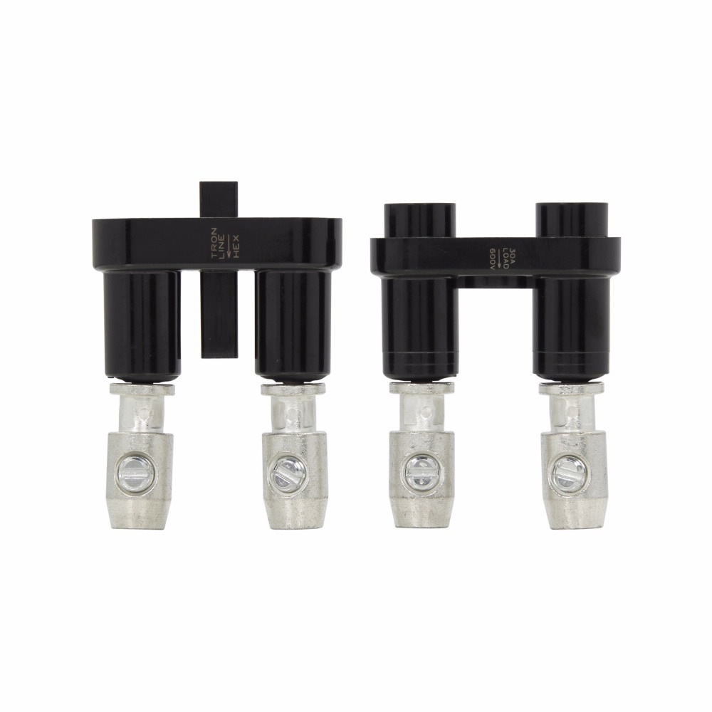 Eaton Bussmann series HET inline fuse holder, 600V, 0-30A, Loadside: Copper setscrew (1) #12-3, Lineside: Copper setscrew (1) #12-3, Two-pole
