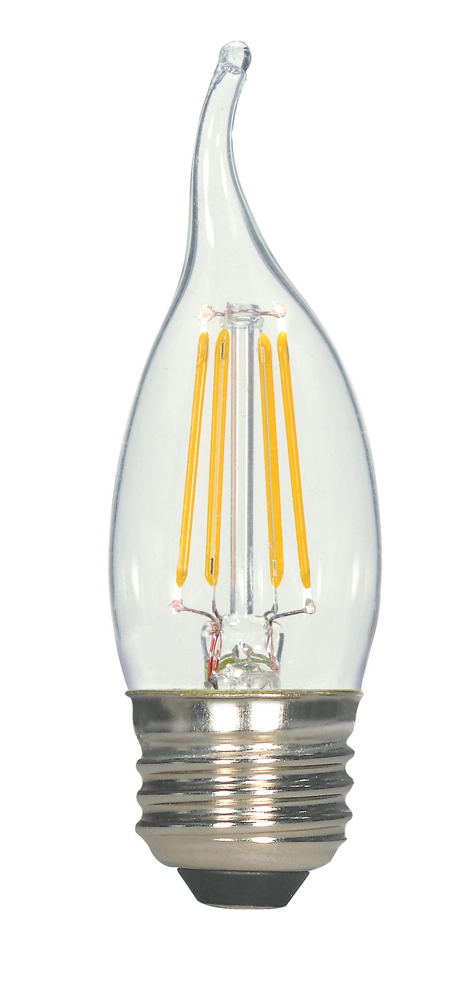 LED Filament, Designation: 2.5W CA11 Filament LED Turn Tip - Medium Base - Clear - 2700K - 120V