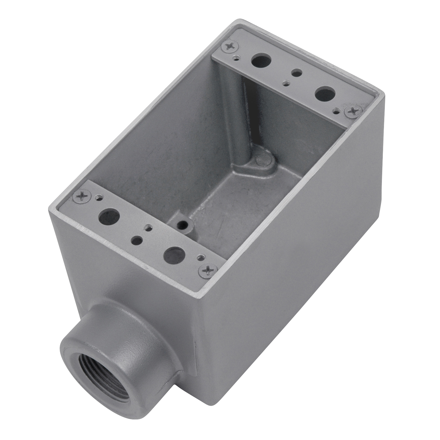 1 IN, 1G-FD BOX, AL, D-END, 1 HOLE