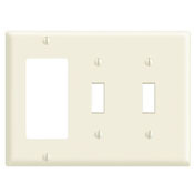 2-Toggle 1-Decora/GFCI Device Combination Wallplate