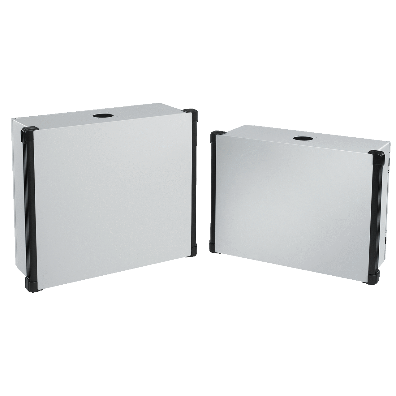 Concept HMI Enclosure Black Handle Type 4, 400x500x120mm, Light Gray, Mild Steel