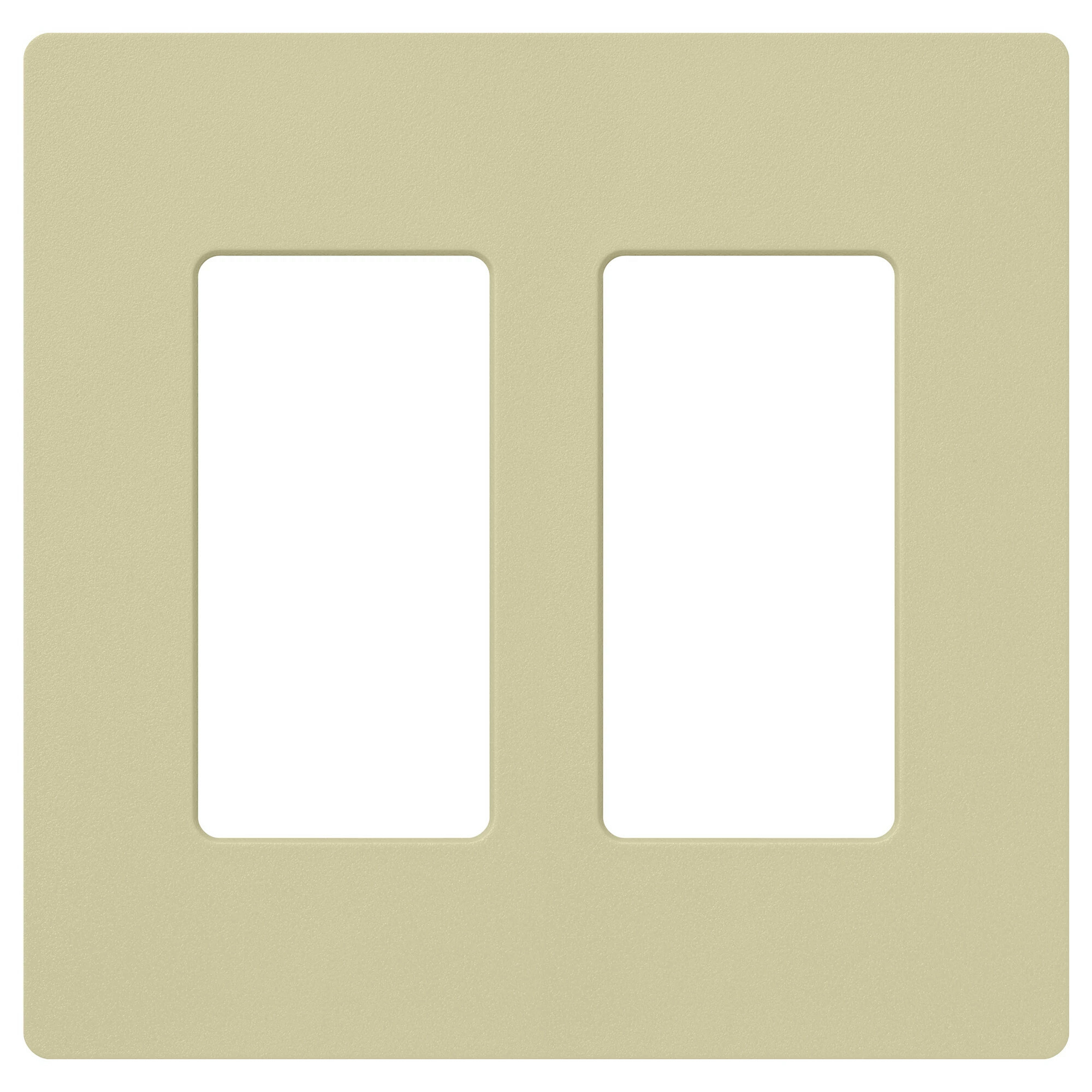 Claro Wallplate, Satin Finish, Two-gang in sage