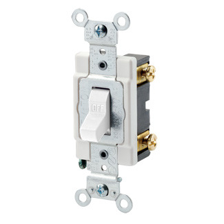 3-Amp, 24 Volt AC/DC, Toggle Single-Pole, Industrial Grade, Self-Grounding, White
