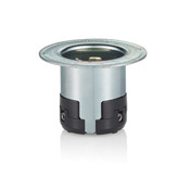 50 Amp, 480 Volt 3-Phase, Non-NEMA, 3P, 4W, Black & White Locking Flanged Inlet, Industrial Grade, Grounding, California-Style(CS) Gray Metal