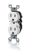 15 Amp, 125 Volt, Weather and Tamper Resistant, Duplex Receptacle, Grounding, Side and Quickwire, White