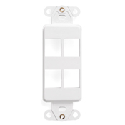 QuickPort Decora Insert, 4-Port, White