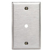 1-Gang .312-Inch Hole Device Telephone/Cable Wallplate, Box Mount, Stainless Steel