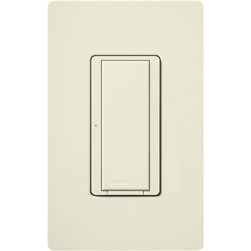 Maestro Wireless Switch, Incandescent/Halogen, Magnetic Low-Voltage, Electronic Low-Voltage, Non-Dim Fluorescent, Multi-location/single-pole, 120V/6A light or 3A fan in biscuit,Vive enabled