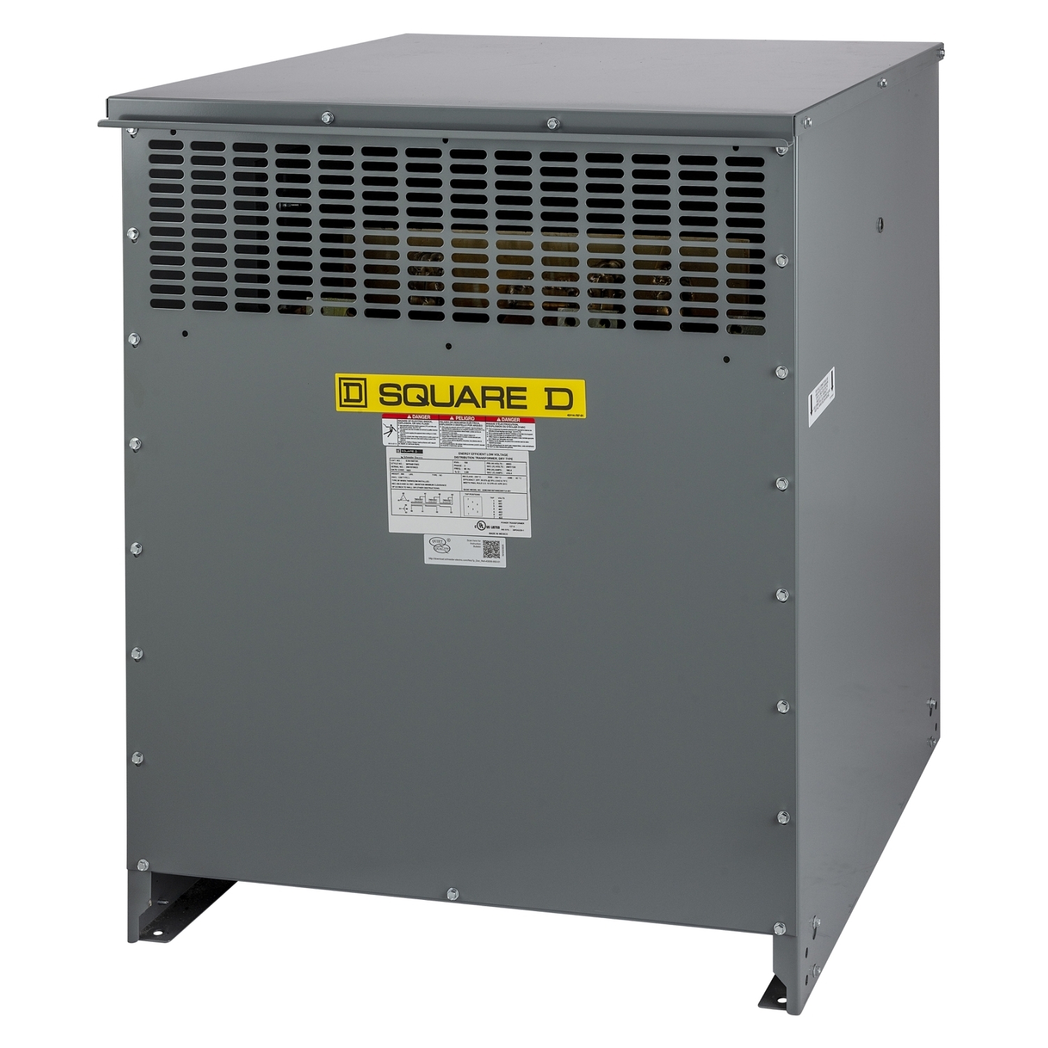Transformer, dry type, DOE 2016, 112.5kVA, 3 phase, 480V delta primary, 208Y/120V secondary, 21M, 115C rise, Cu