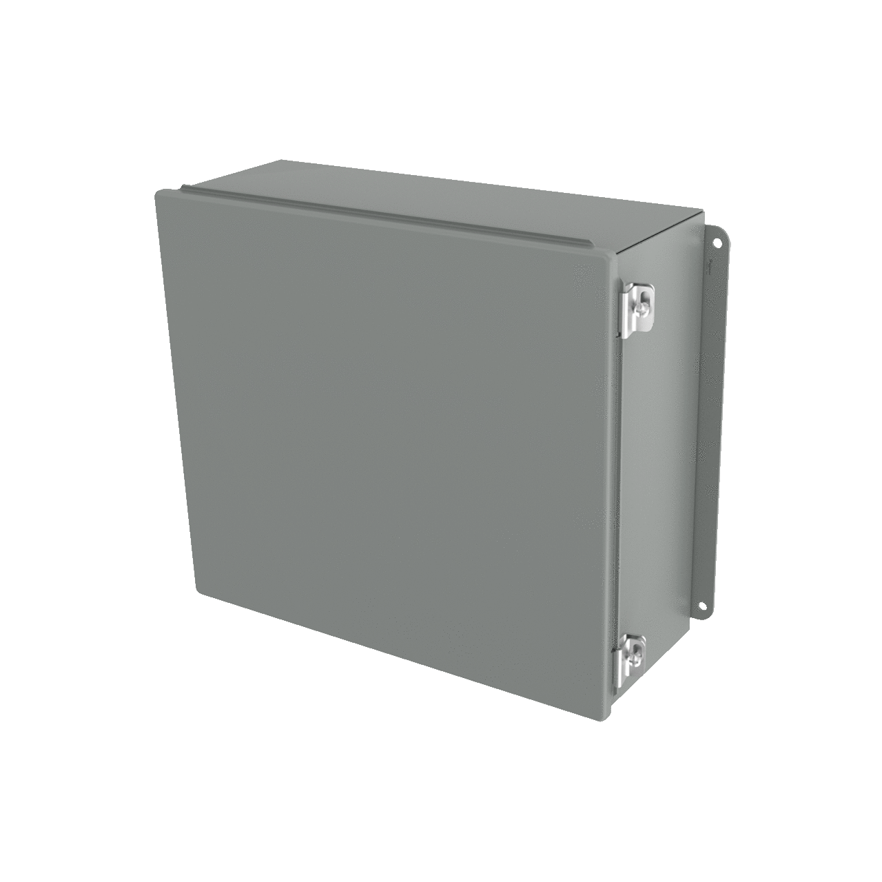 Continuous Hinge Enclosure Clamps Short Side Type 12, 10x8x4, Gray, Mild Steel