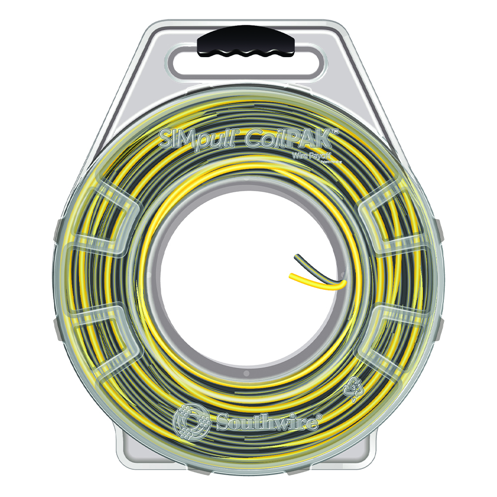The SIMpull CoilPAK  Wire Payoff provides greater versatility and efficiency to branch circuit installations, eliminating the need for handling bulky spools and all of the setup and energy that go along with them. SIMpull CoilPAK  Wire Payoffs increase both safety and productivity by reducing the physical effort associated with material handling, pulling wire out of the package, and pulling wire through conduit. See Resources section for more information.