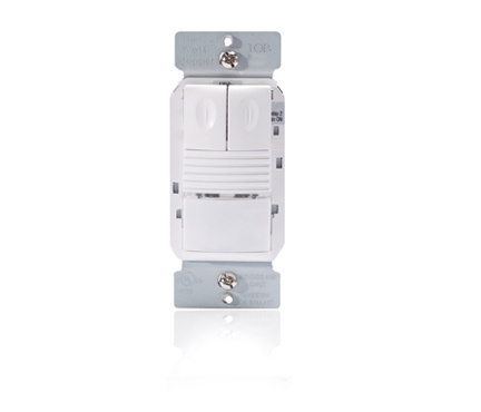 The PW-200 passive infrared (PIR ) wall switch sensor turns lights ON and OFF based on occupancy. It contains two relays for controlling two independent lighting loads or circuits, and a variety of features. (ivory)