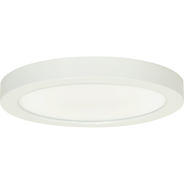 Fixture RetroFit, Designation: 18.5W 9" Flush Mount LED Fixture - Round Shape - 3000K - White Finish - 120V - 90CRI (0-10V Dimming)