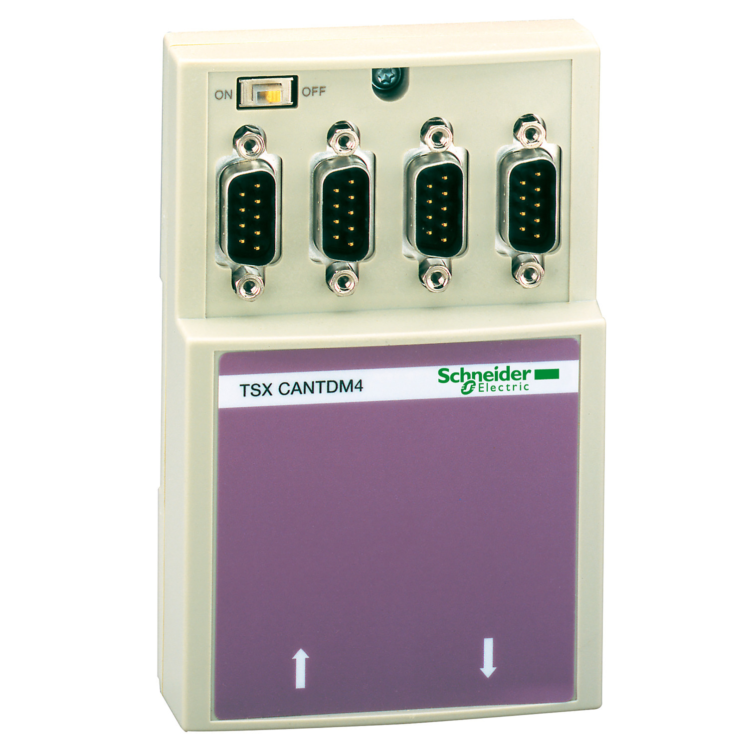 IP20 CANopen tap junction box - 1 screw terminal block and 4 SUB-D9