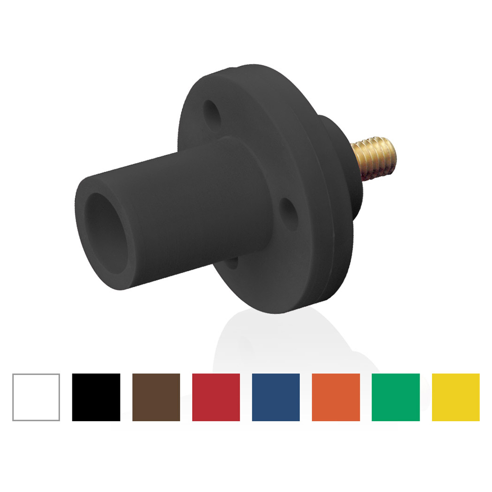 15 Series Single Pole Cam Type Male Panel Receptacle Taper Nose, Threaded Stud, 600 Volts, Rated Up To 150 Amperes Continuous Cable Range- #8 To #2 Awg-Red