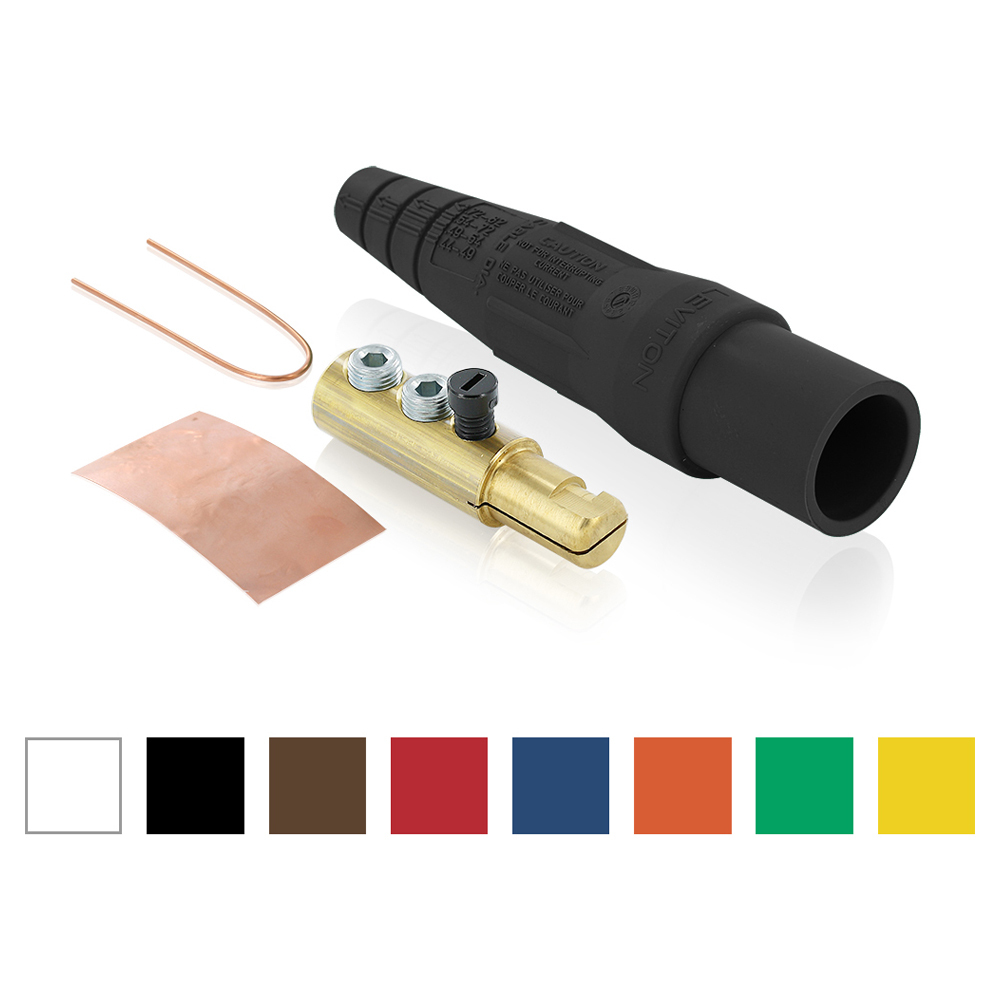 16 Series Single Pole Cam Type Male Detachable Plug, Thermo-plastic Screw,taper Nose, Double Set Screw, 600 Volts, Rated Up To 300 Amperes Continuous. Cable Range  #2 - 2/0 - White