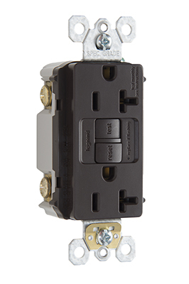 20A Specification Grade Self-Test GFCI, Brown